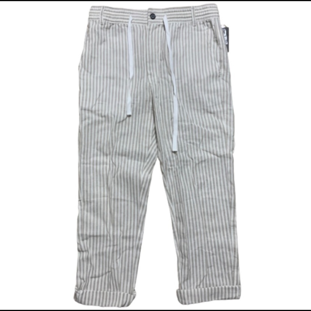 Forever 21 Men’s Pinstriped Linen-Blend Pants